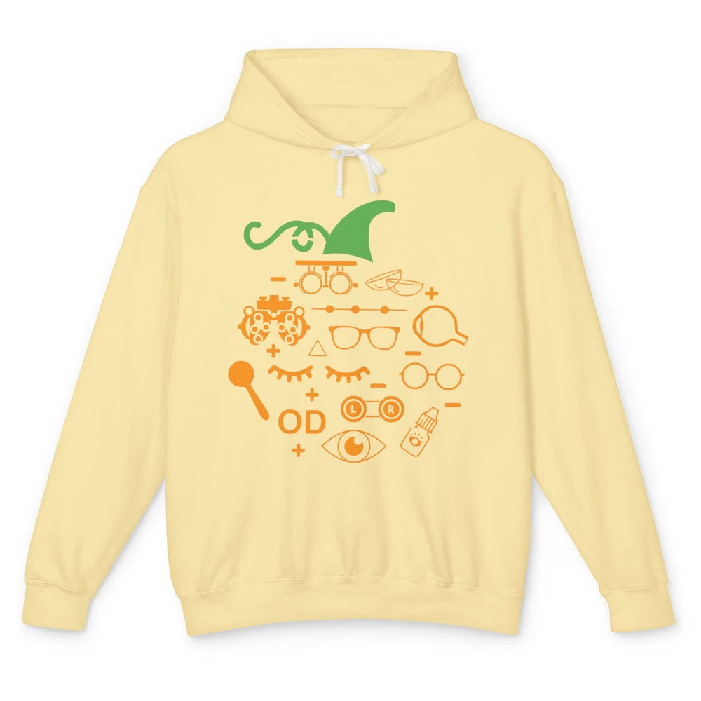 Optometry Glasses Pumpkin Halloween Optometrist Optician Unisex Lightweight Hoodie