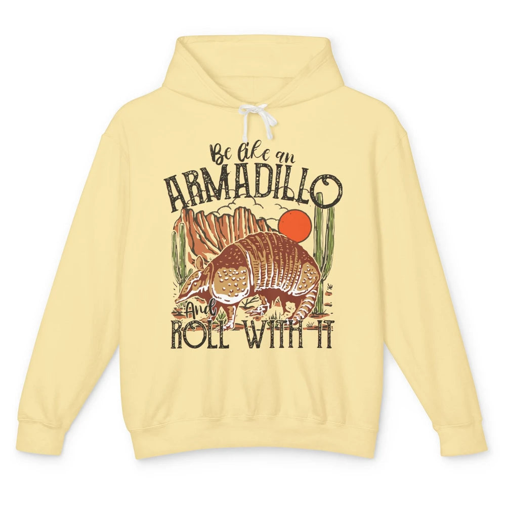 Leopard Be Like An Armadillo Roll With It Western Country Unisex Lightweight Hoodie