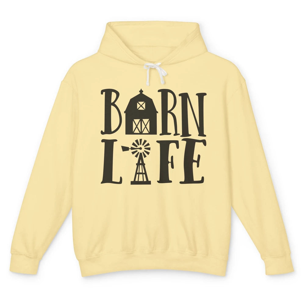 Farmhouse Barn Life Small Town Farm Animals Western Country Unisex Lightweight Hoodie