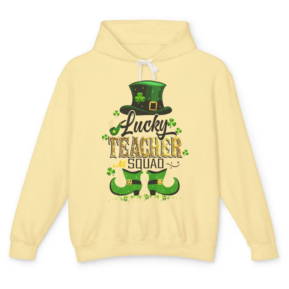 St. Patrick's Day Teacher Lucky Teacher Squad Lucky Day Unisex Lightweight Hoodie