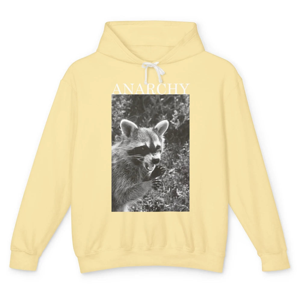 Funny Racoon Anarchy Trashed Racoon Panda Lovers Gift Unisex Lightweight Hoodie