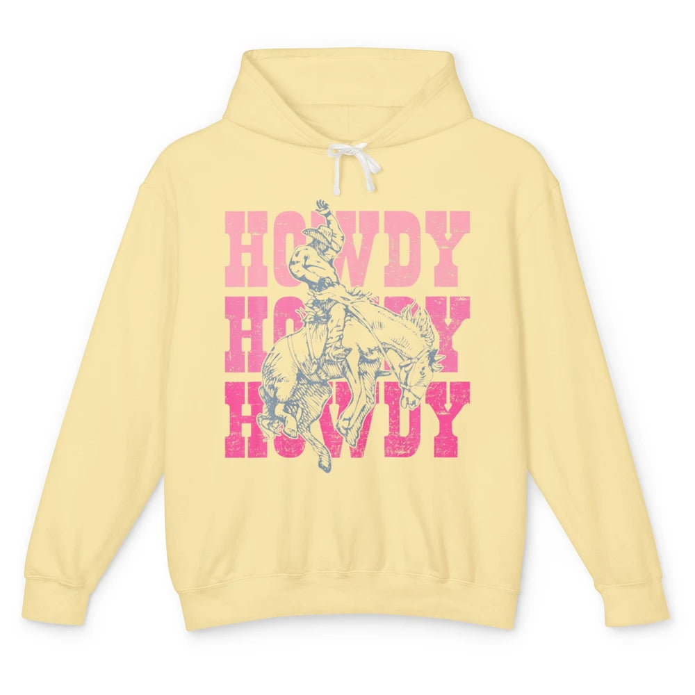 Groovy Howdy Cowboy Rodeo Western Country Retro Riding Horse Unisex Lightweight Hoodie