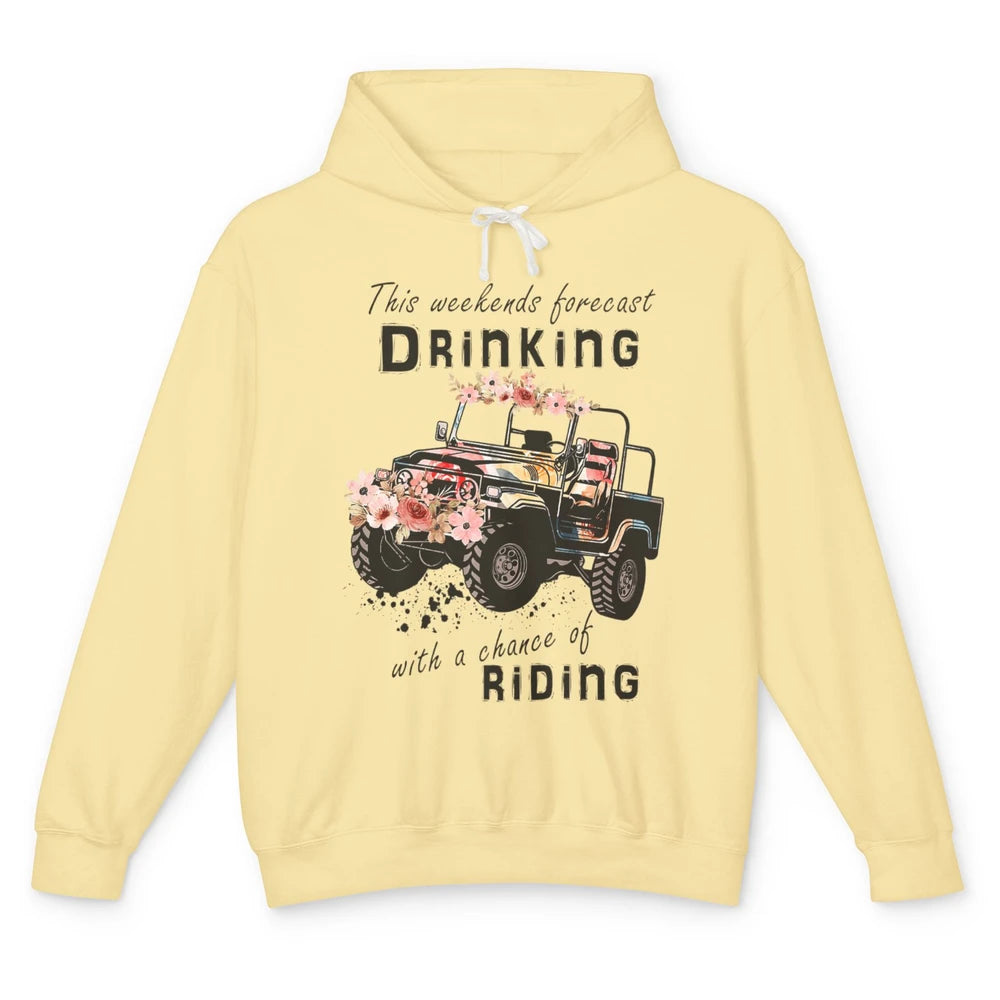 Drinking With Chance Riding Truck Mud UTV ATV SXS Offroad Unisex Lightweight Hoodie