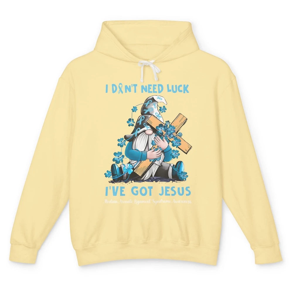 Median Arcuate Ligament Syndrome Gnome I've Got Jesus Faith Unisex Lightweight Hoodie