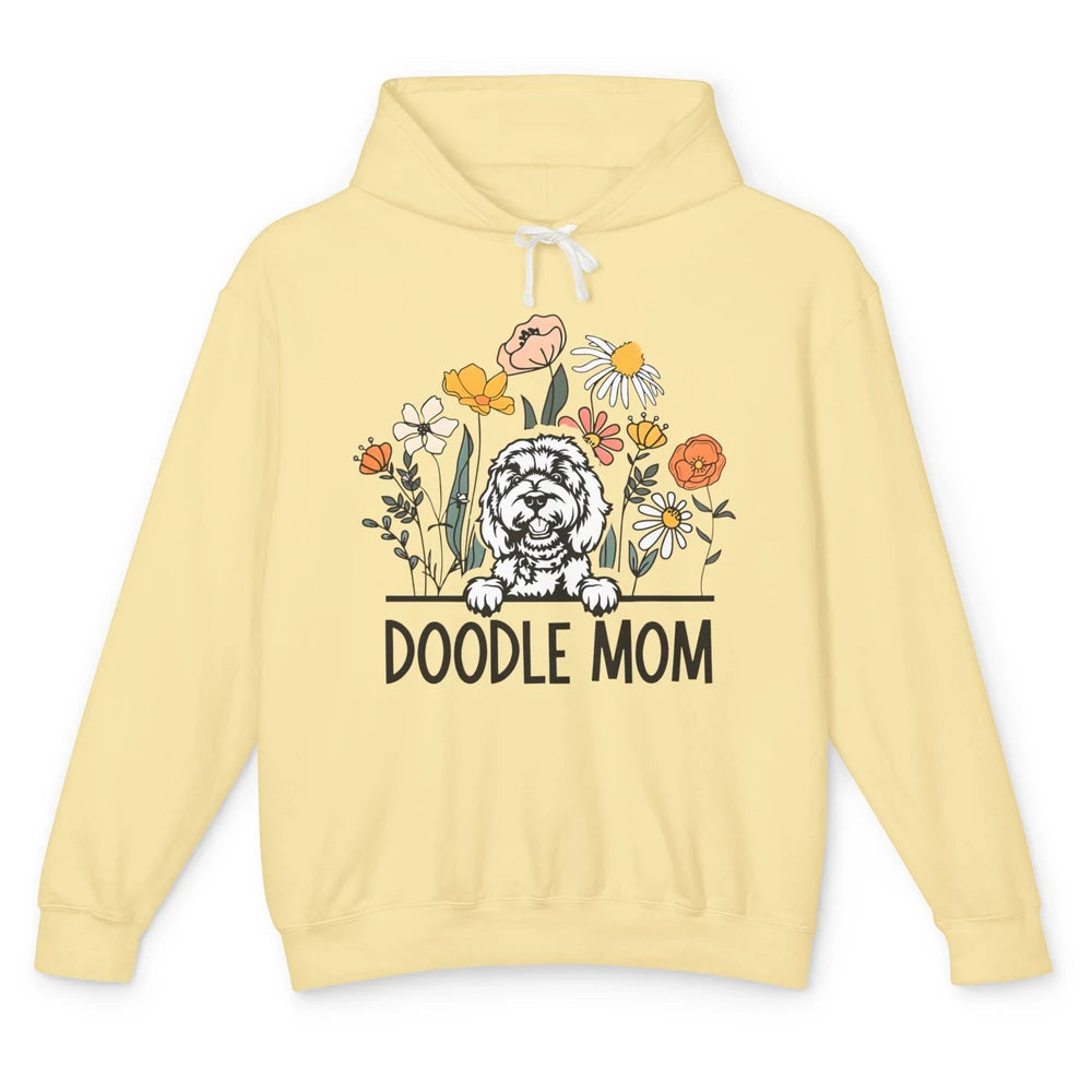 Doodle Mom Wildflowers Golden Doodle Mama Mother's Day Gift Unisex Lightweight Hoodie