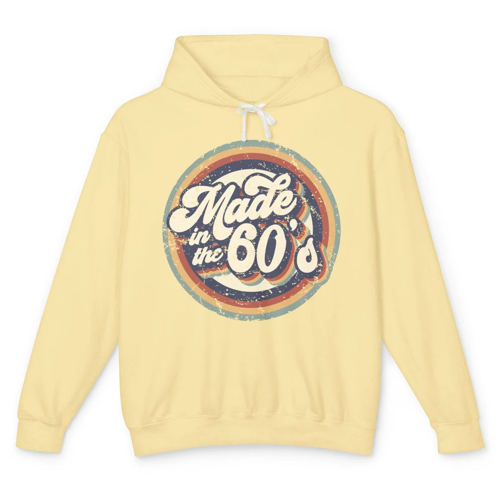 Retro Vintage Made In The 60's 1960s Born Birthday Day Gift Unisex Lightweight Hoodie