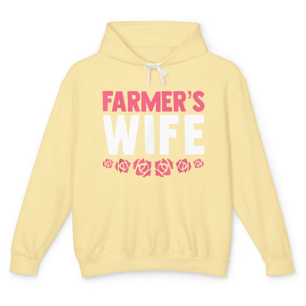 Retro Farmer Wife Funny Farm Lovers Farming Women Western Unisex Lightweight Hoodie