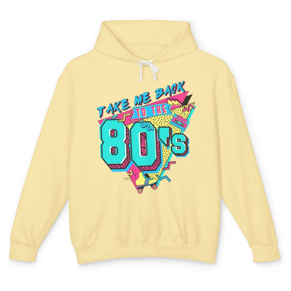 Vintage Take Me Back To The 80s Cassette Retro Rainbow Child Unisex Lightweight Hoodie