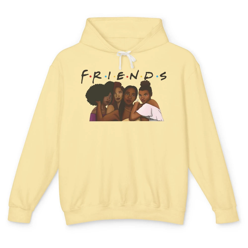 Afro Girls Friends Black Women Melanin Sisters Gift Unisex Lightweight Hoodie