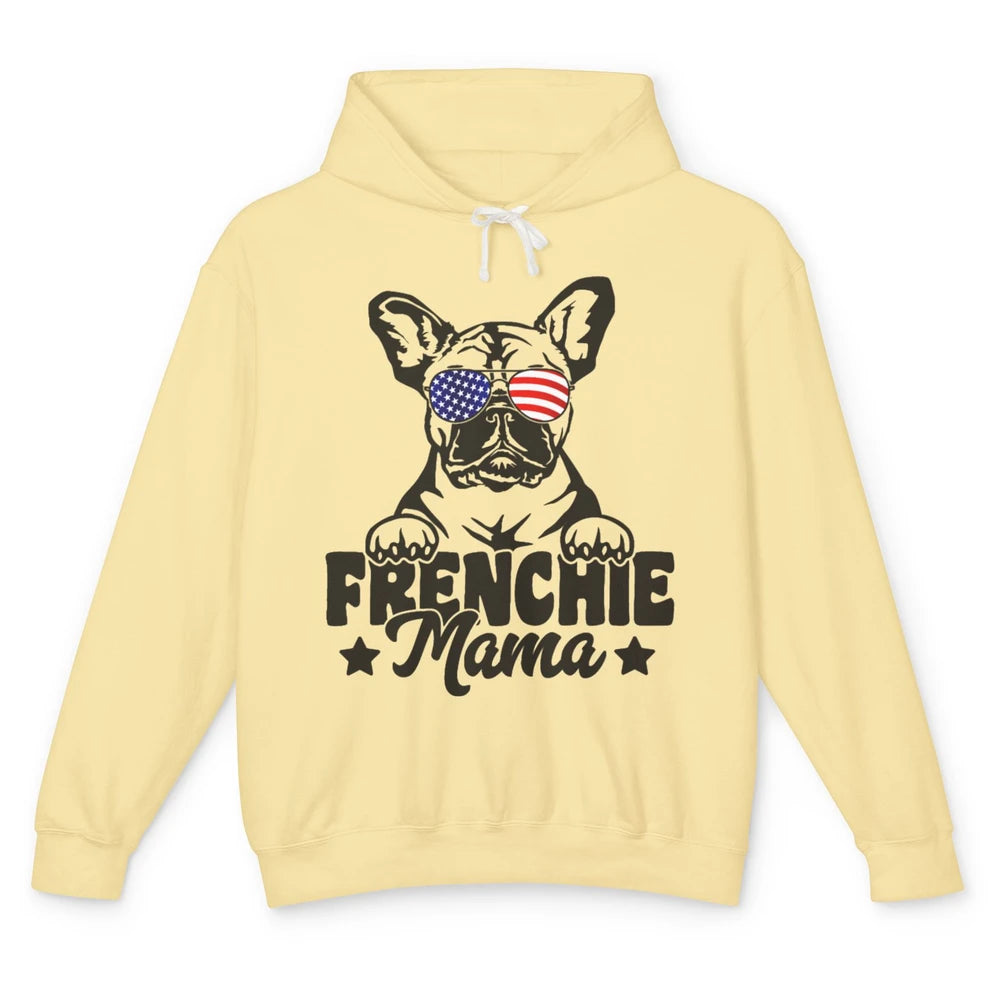 Frenchie Mama Patriotic French Bulldog Mom Dog Mothers Day Unisex Lightweight Hoodie