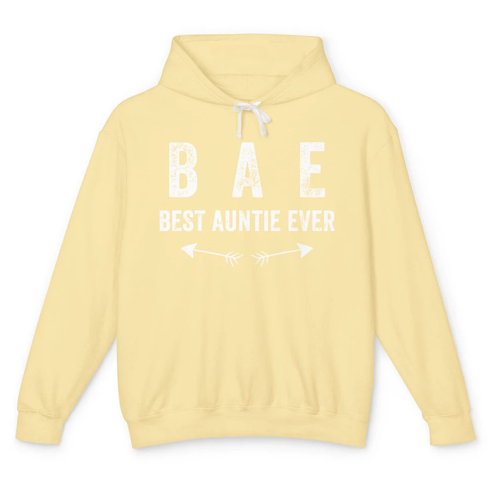 Retro Funny Best Auntie Ever BAE Sisters Aunts Gift Unisex Lightweight Hoodie