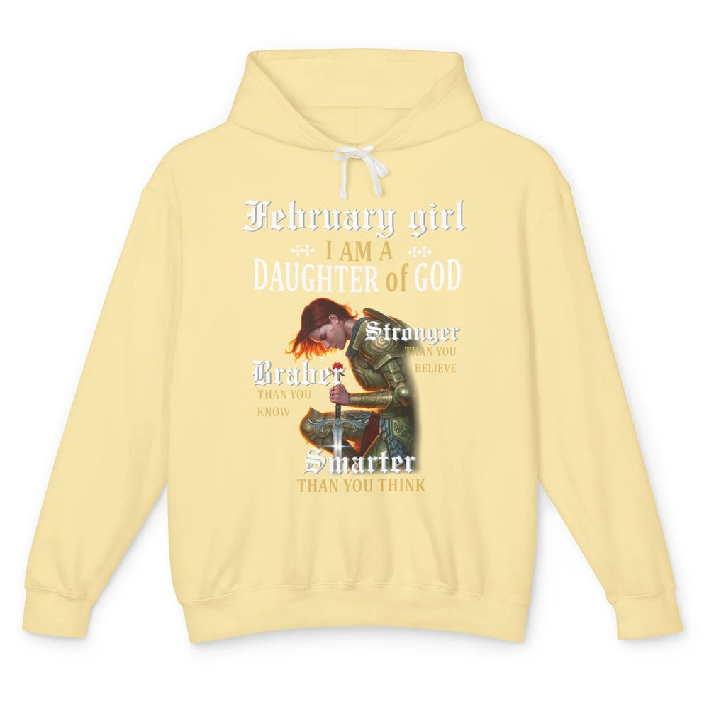 Birthday February Girl I'm A Daughter Of God Birthday Gift Unisex Lightweight Hoodie