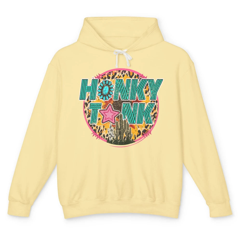 Honky Tonk Highway Desert Cactus Western Country Cowboy Gift Unisex Lightweight Hoodie