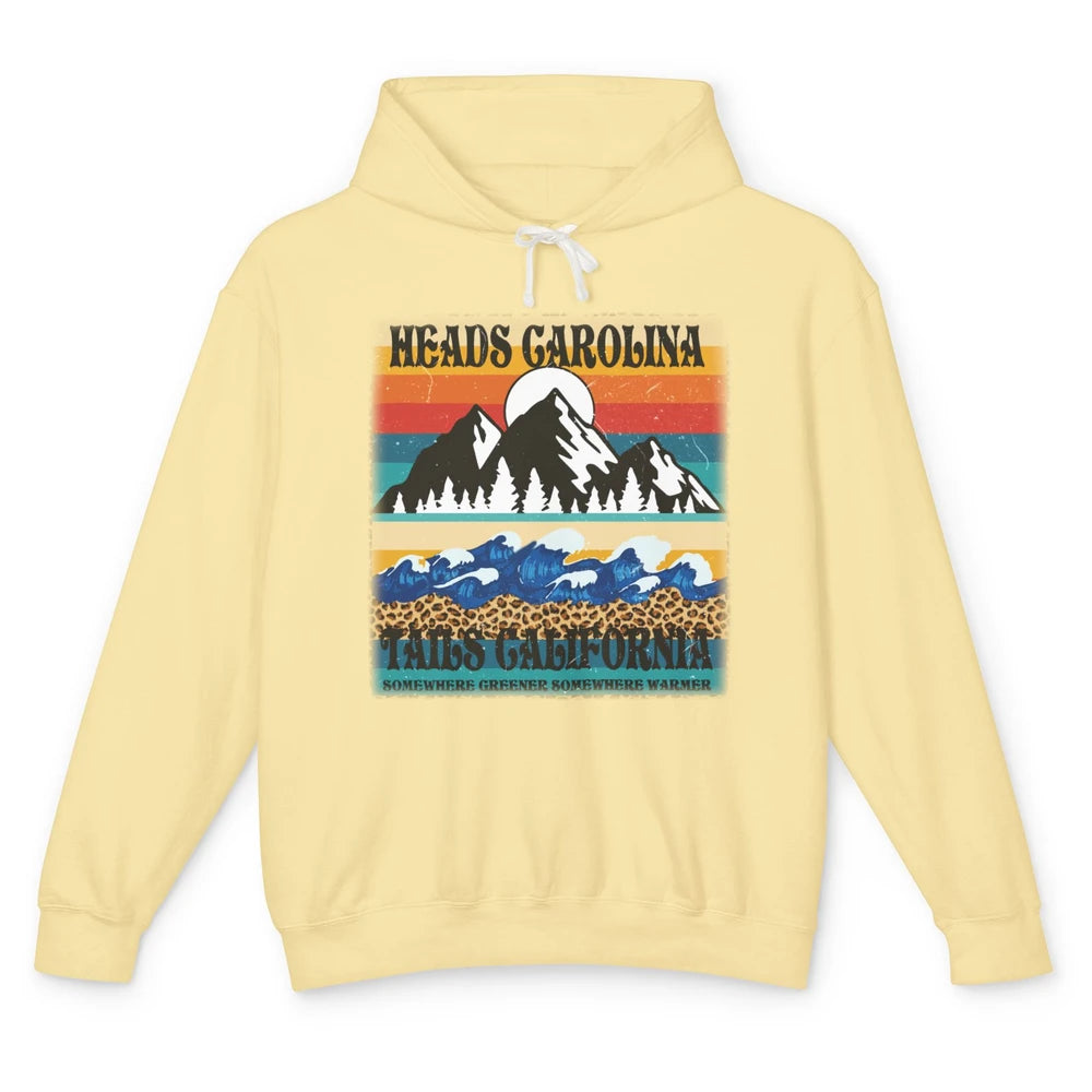 Vintage Heads Carolina Tail California Summer Beach Mountain Unisex Lightweight Hoodie