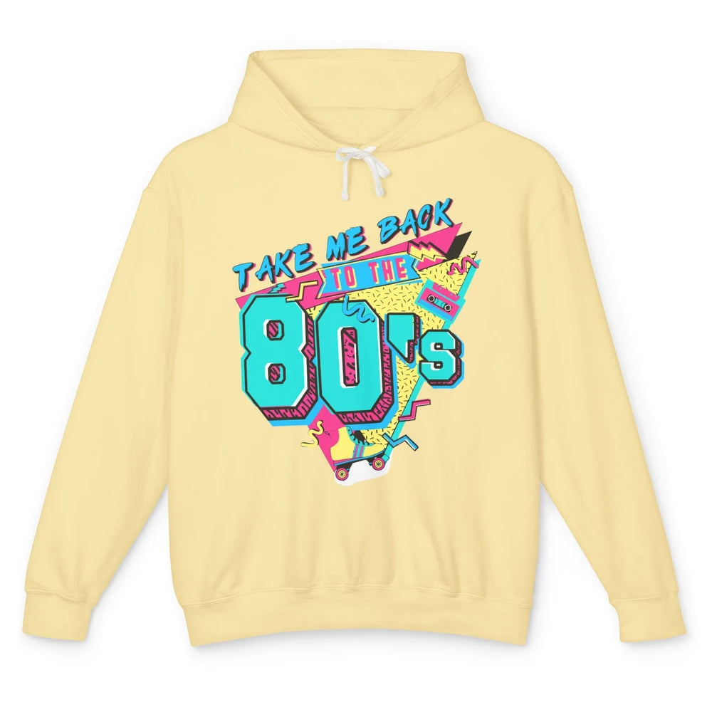 Take Me Back To The 80s Retro 1980s Cassette Made In The 80s Unisex Lightweight Hoodie