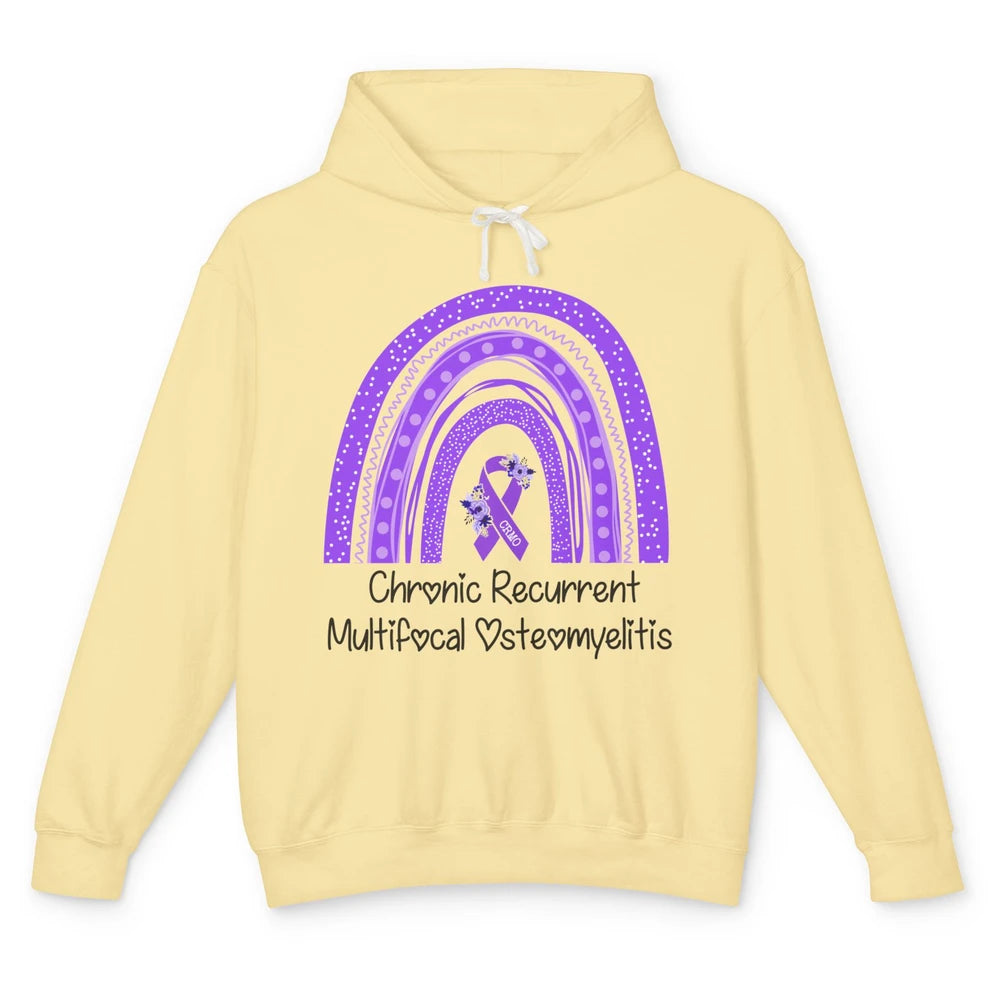 Chronic Recurrent Multifocal Osteomyelitis CRMO Rainbow Unisex Lightweight Hoodie