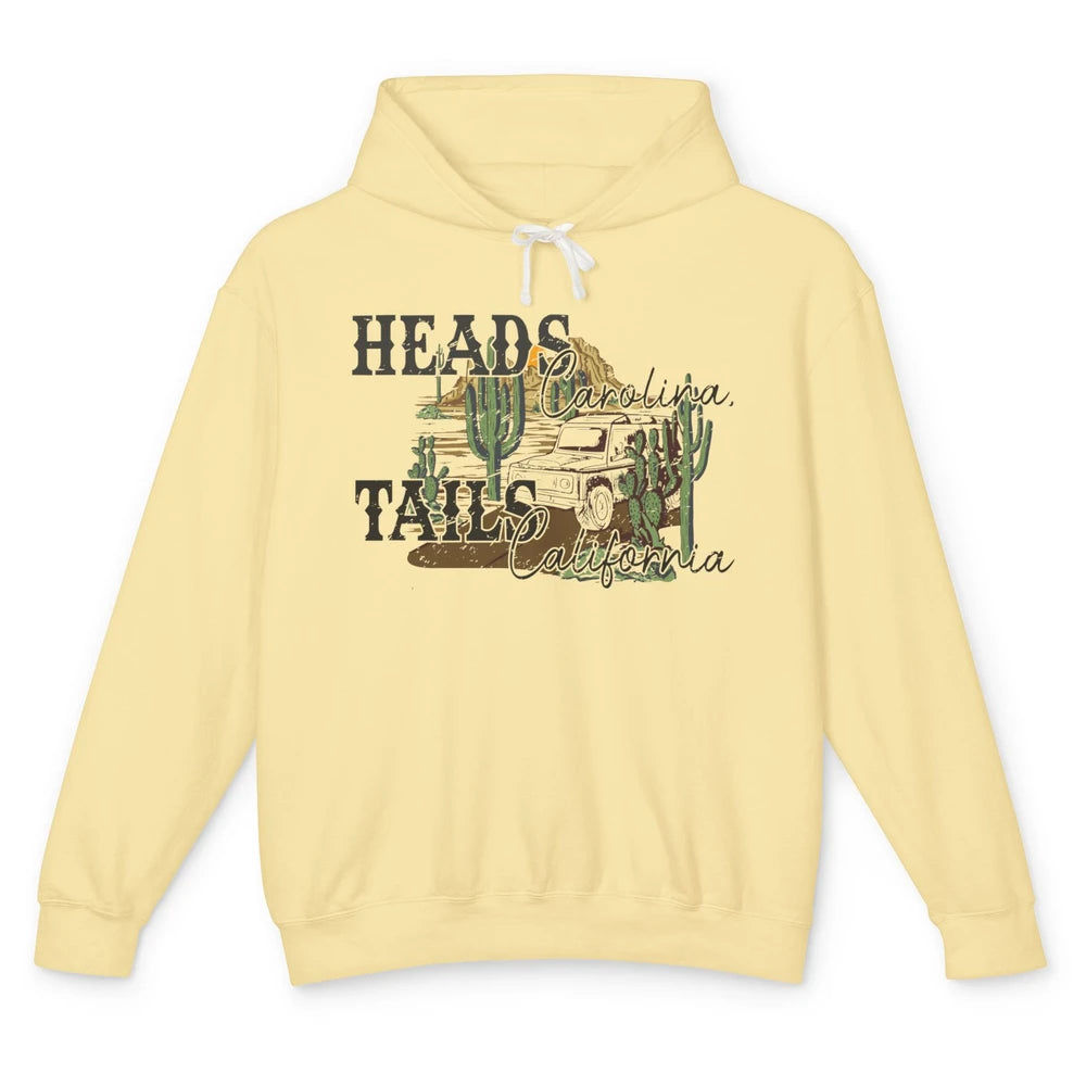 Heads Carolina Tail California Western Country Desert Cactus Unisex Lightweight Hoodie