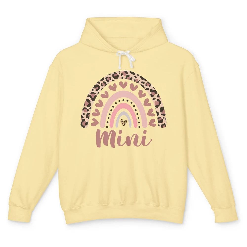 Mini Leopard Rainbow Cheetah Love Mama Valentines Day Unisex Lightweight Hoodie