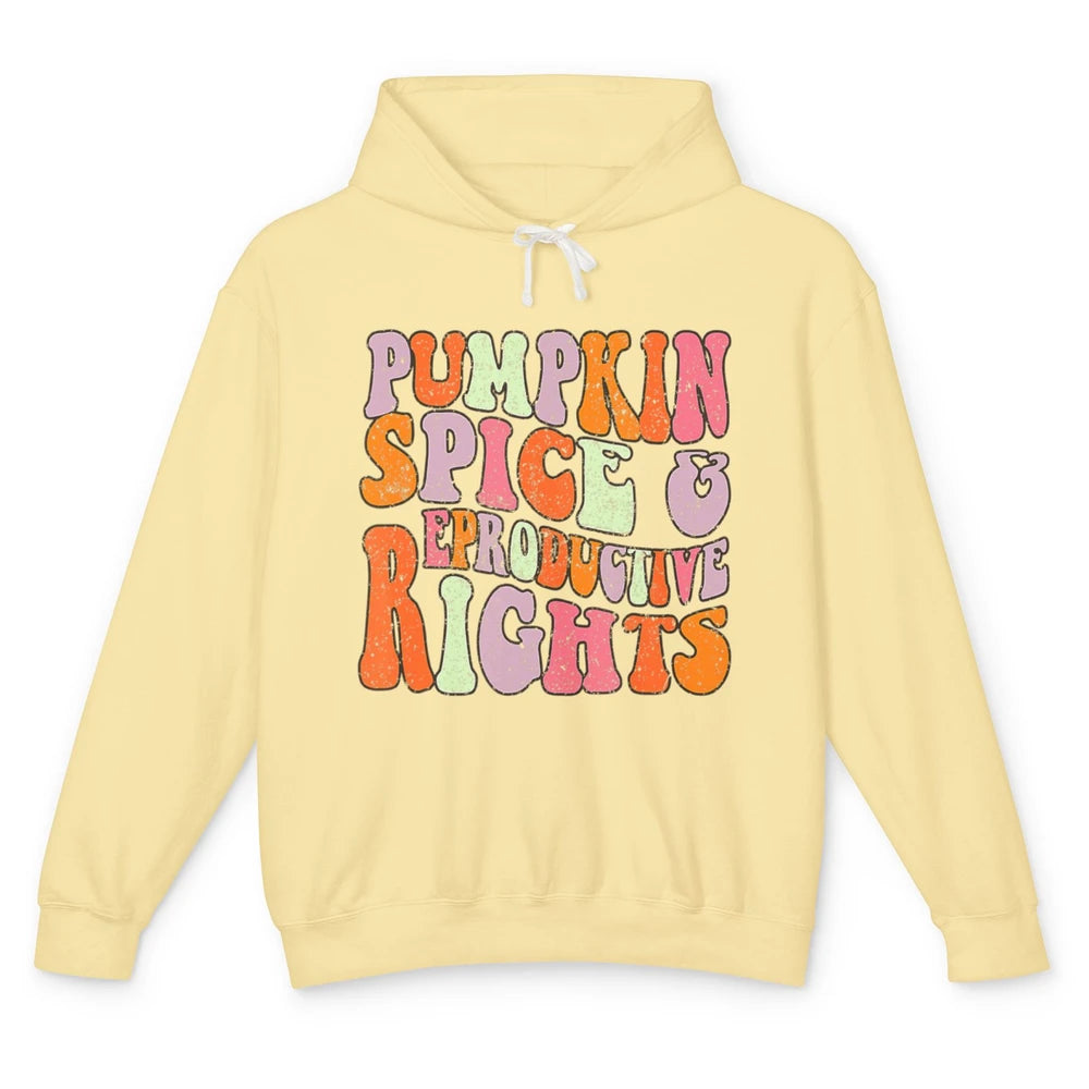 Groovy Pumpkin Spice Reproductive Rights Halloween Spooky Unisex Lightweight Hoodie