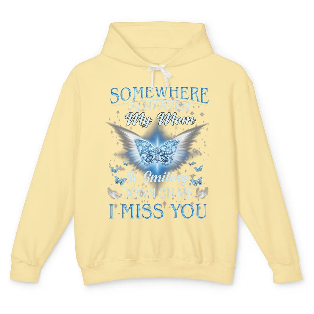 My Mom In Heaven Angel Wings Mother Memories Forever Love Unisex Lightweight Hoodie