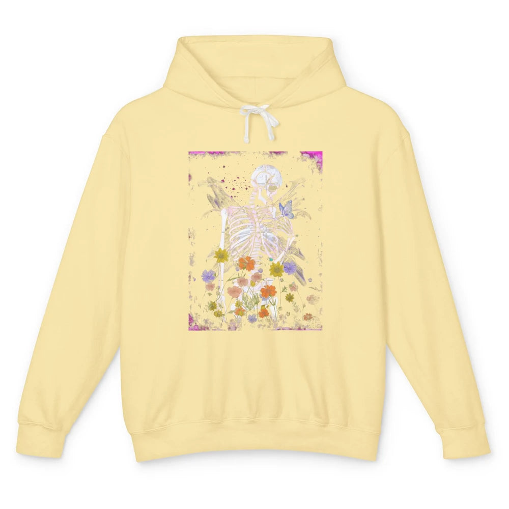 Floral Fairy Grunge Skeleton Fairycore Butterfly Aesthetic Unisex Lightweight Hoodie