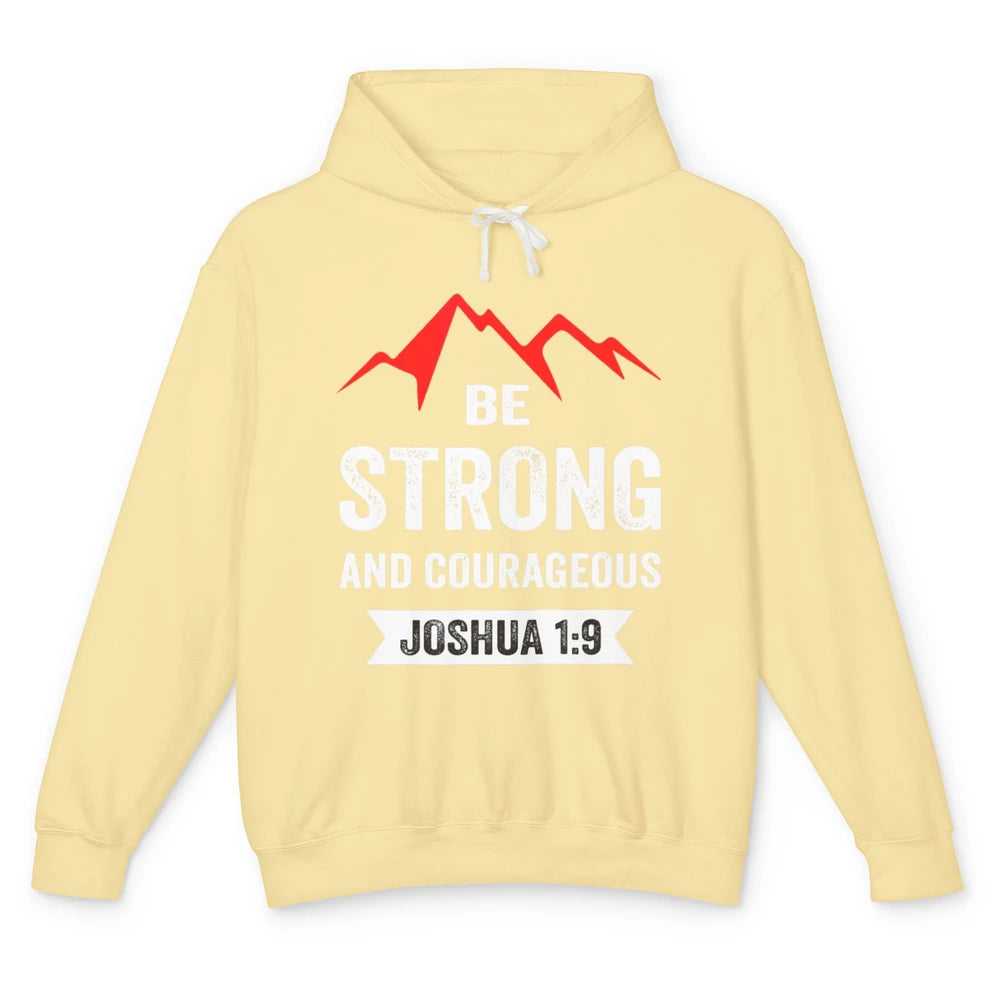 Be Strong And Courageous Bible Verse Jesus Christian Retro Unisex Lightweight Hoodie