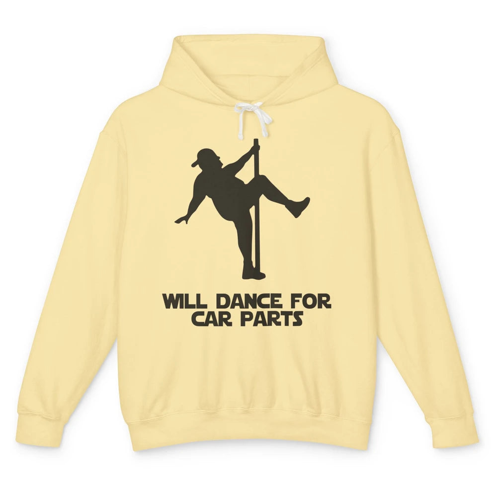 Funny Dad Bod Will Dance For Car Parts Father's Day Unisex Lightweight Hoodie