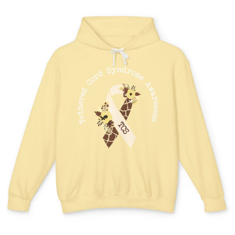 Tethered Cord Syndrome Awareness TCS Multiple Colored Ribbon Unisex Lightweight Hoodie