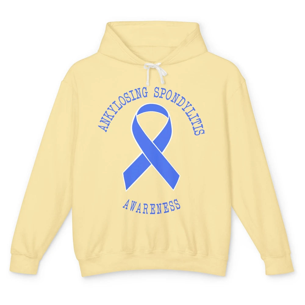 Ankylosing Spondylitis Awareness Support Blue Ribbon Gift Unisex Lightweight Hoodie