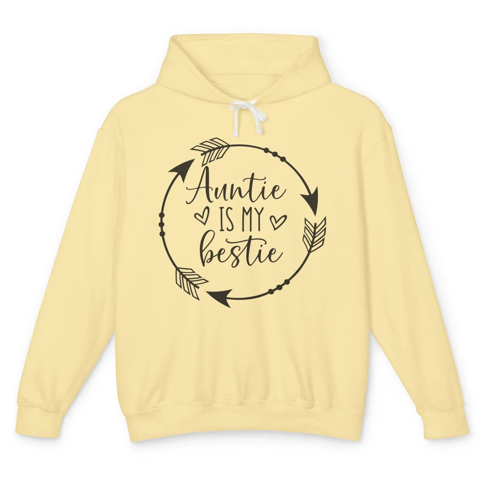 Funny Arrow Auntie Is My Bestie Auntie Niece Nephew Gift Unisex Lightweight Hoodie