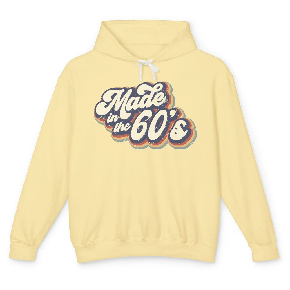 Retro Vintage Made In The 60's 1960s Born Birthday Day Gift Unisex Lightweight Hoodie