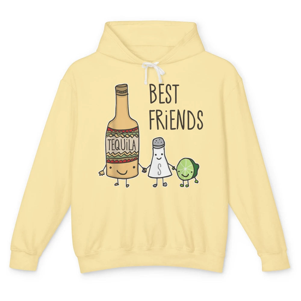 Best Friends Tequila Salt Lime Margarita Drink Wine Pun Joke Unisex Lightweight Hoodie