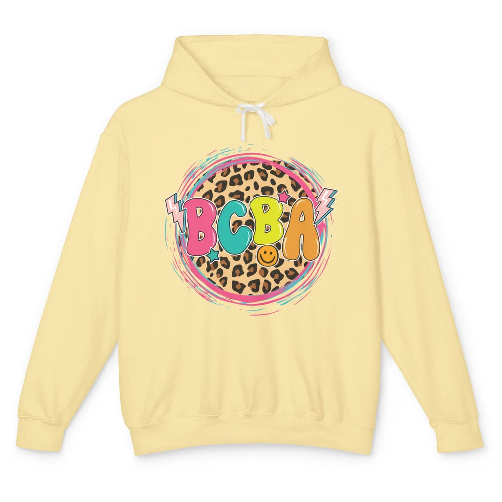 Board Certified Behavior Analyst BCBA Leopard ABA Therapist Unisex Lightweight Hoodie