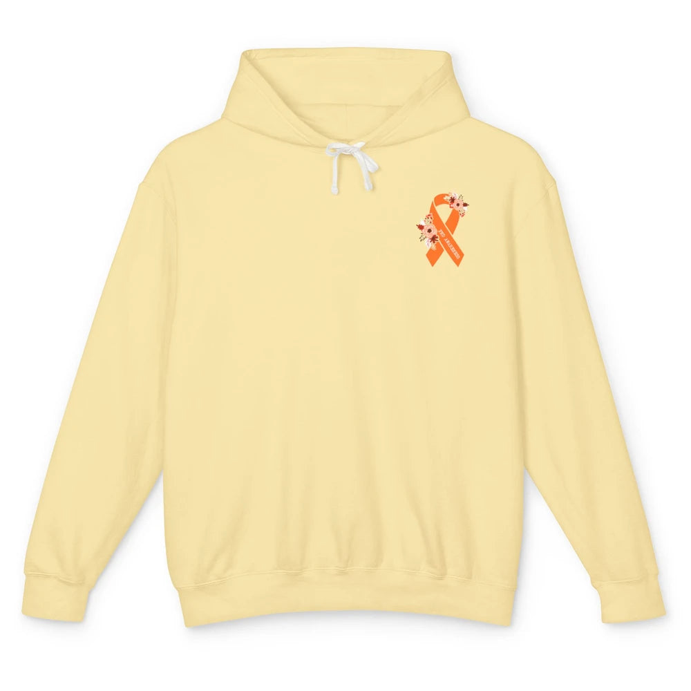 Functional Neurological Disorder Awareness FND Orange Ribbon Unisex Lightweight Hoodie