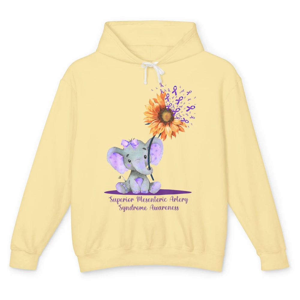 Superior Mesenteric Artery Syndrome Baby Elephant Sunflower Unisex Lightweight Hoodie