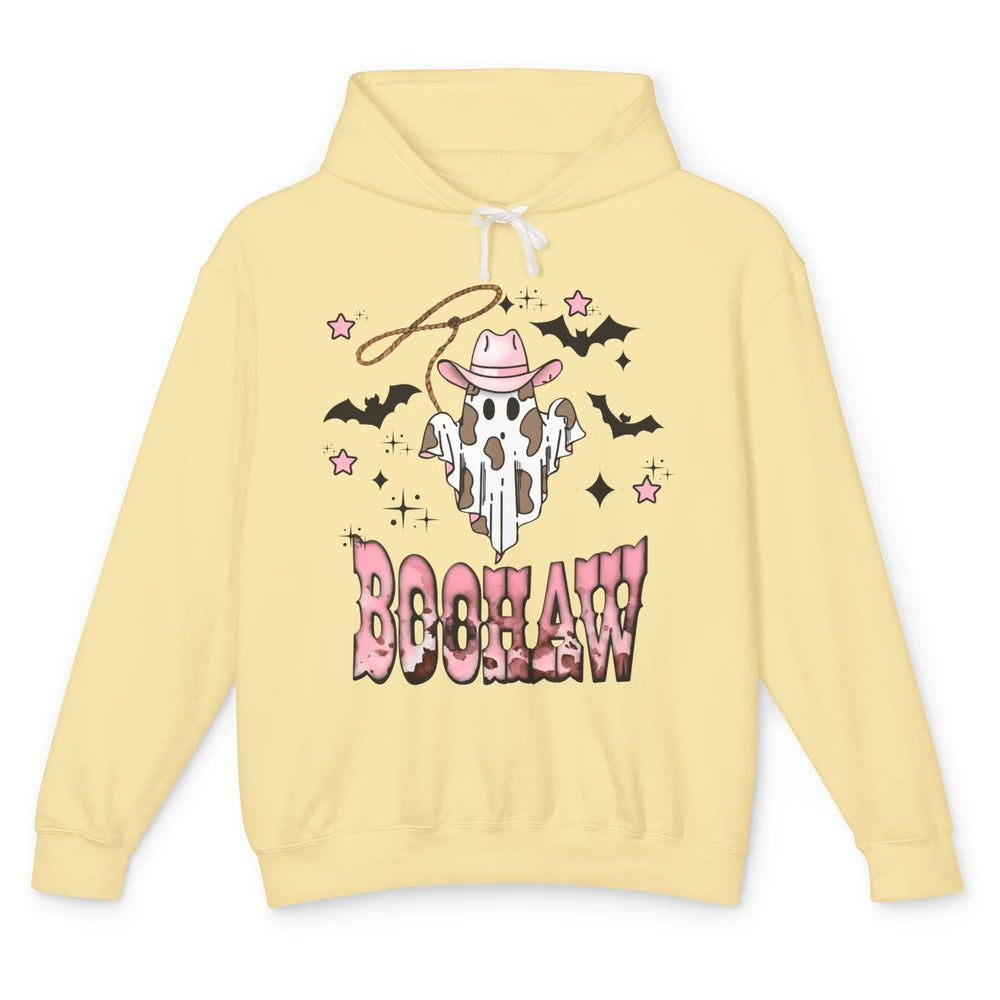 Retro Cowboy Ghost Boohaw Boot Scooting Western Halloween Unisex Lightweight Hoodie