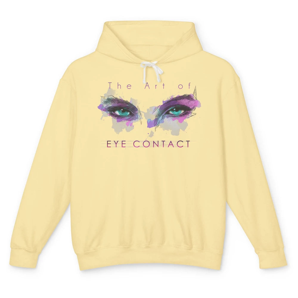 Art Eye Contact Optometry Ophthalmology Optician Watercolor Unisex Lightweight Hoodie