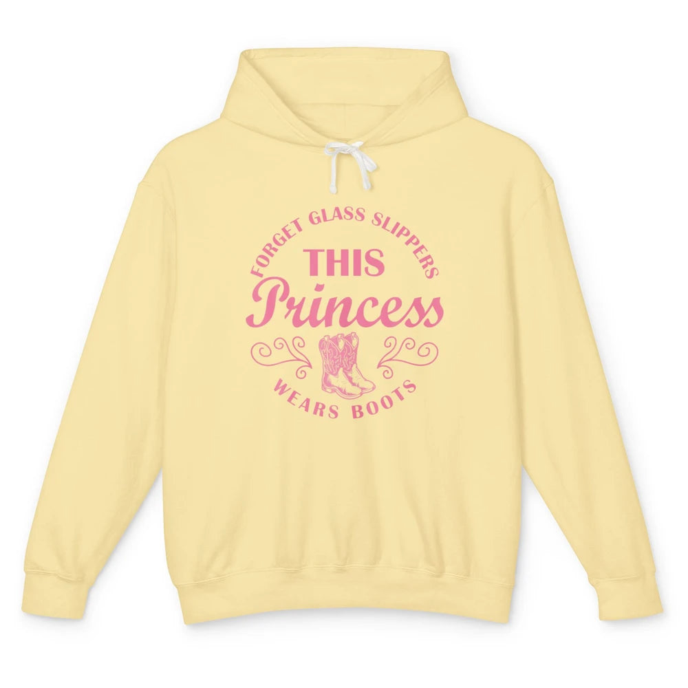 Princess Cowboy Boots Western Country Cowgirl Girls Rodeo Unisex Lightweight Hoodie