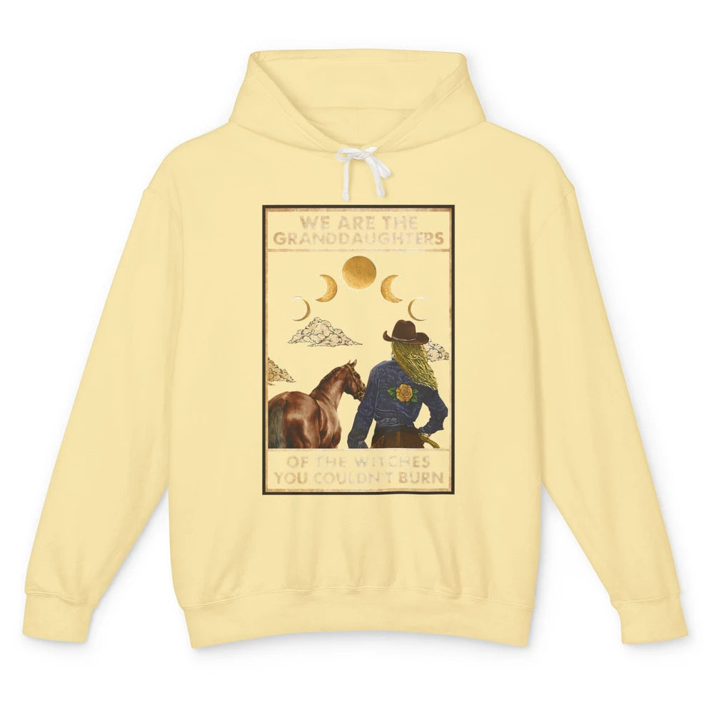 We're The Granddaughters Of Witches Western Cowgirl Horse Unisex Lightweight Hoodie