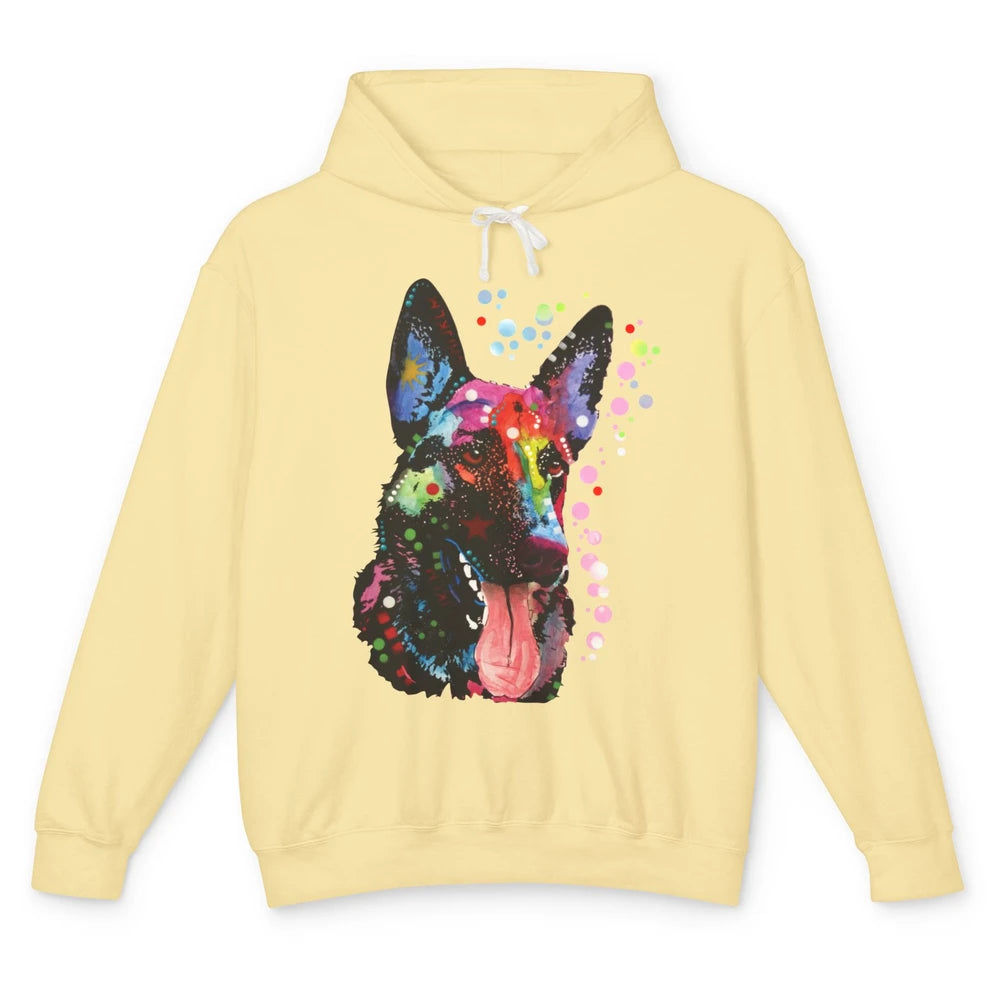 German Shepherd Dog Breed Dean Russo Colorful Dog Lover Unisex Lightweight Hoodie