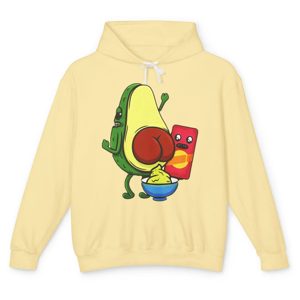 Funny Avocado Pun Wordplay Healthy Eating Habit Vegan Veggie Unisex Lightweight Hoodie