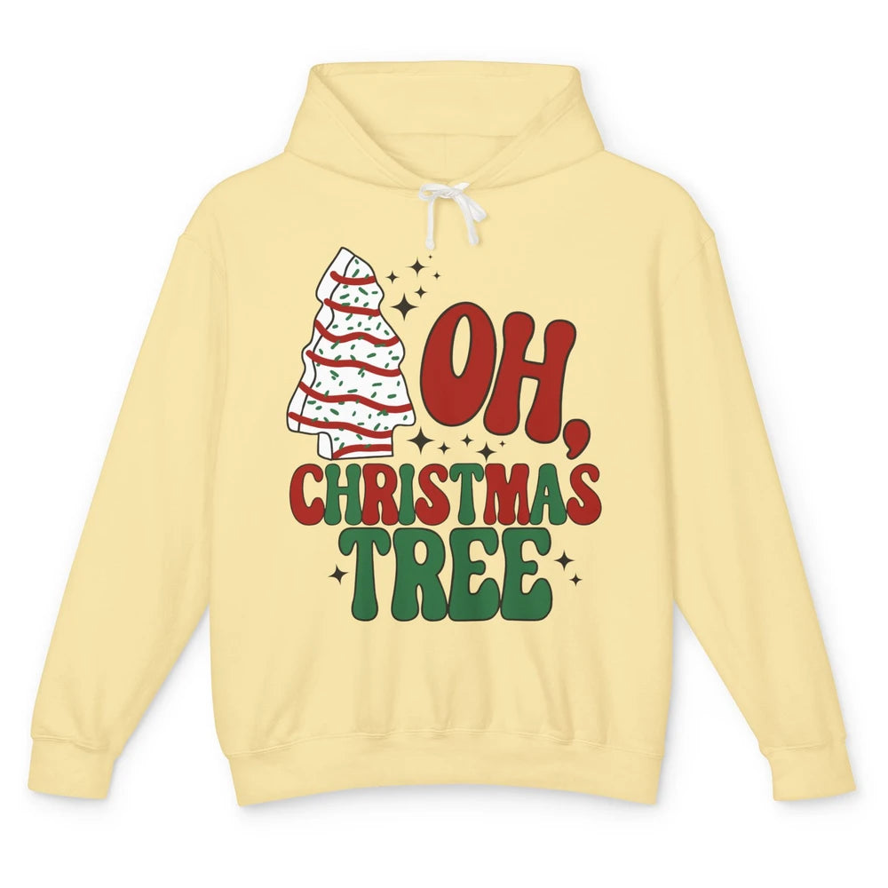 Oh Christmas Tree Cakes Tis The Season Christmas Cake Lovers Unisex Lightweight Hoodie