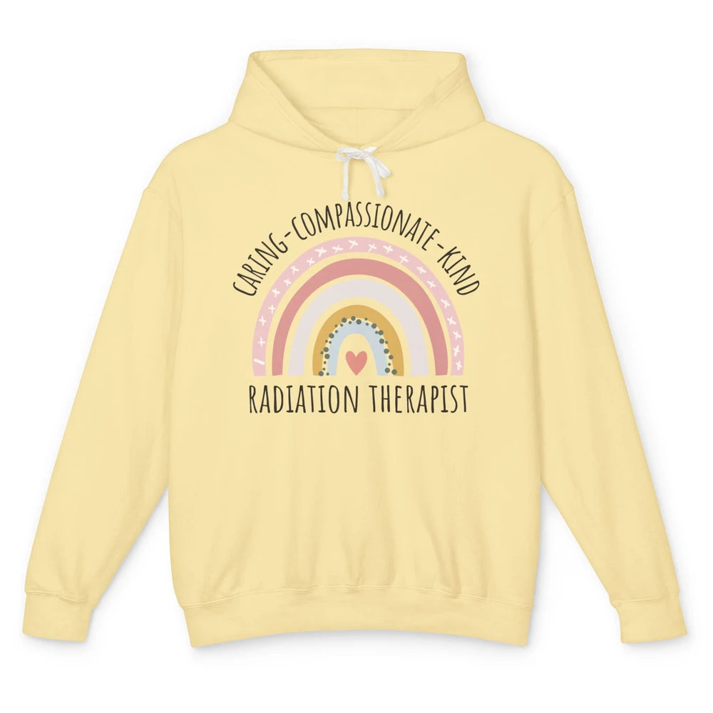 Radiation Therapist Pastel Rainbow Radiation Therapy Gift Unisex Lightweight Hoodie