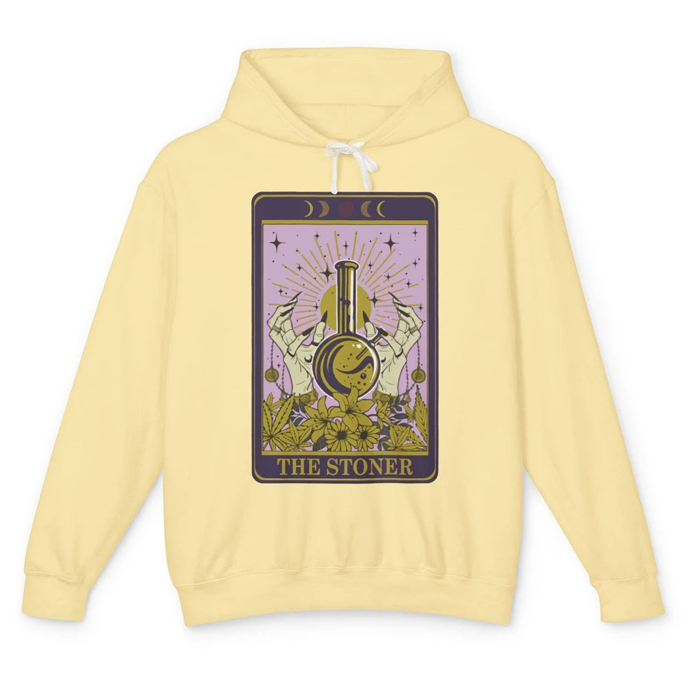 Vintage Witch The Stoner Tarot Card Weed Cannabis Marijuana Unisex Lightweight Hoodie