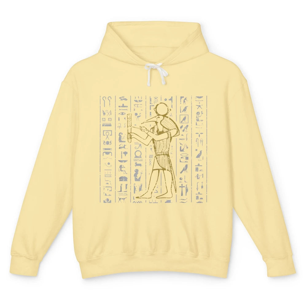 Ancient Egyptian Hieroglyphics Egypt Pyramid Archaeologist Unisex Lightweight Hoodie