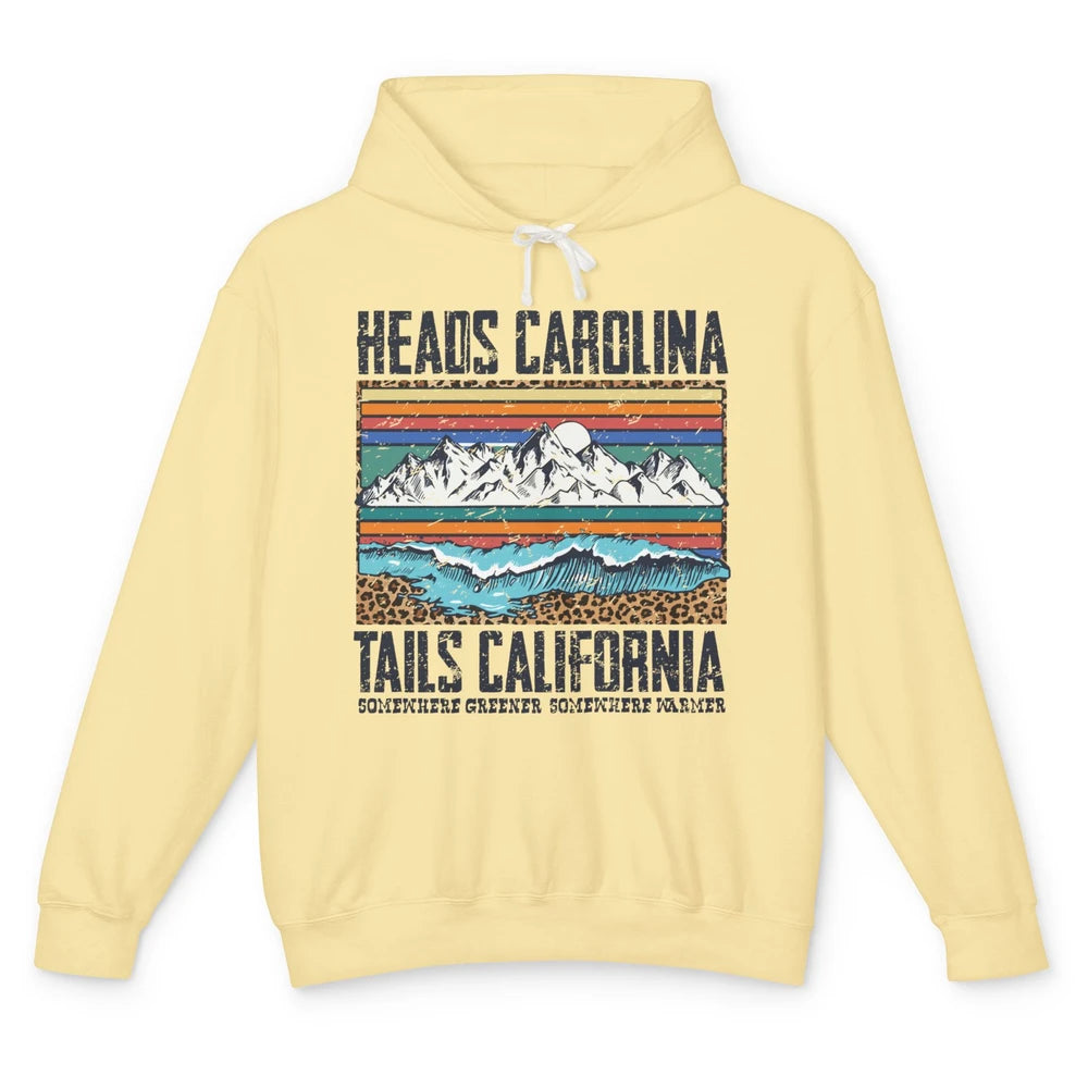 Vintage Heads Carolina Tail California Summer Beach Paradise Unisex Lightweight Hoodie