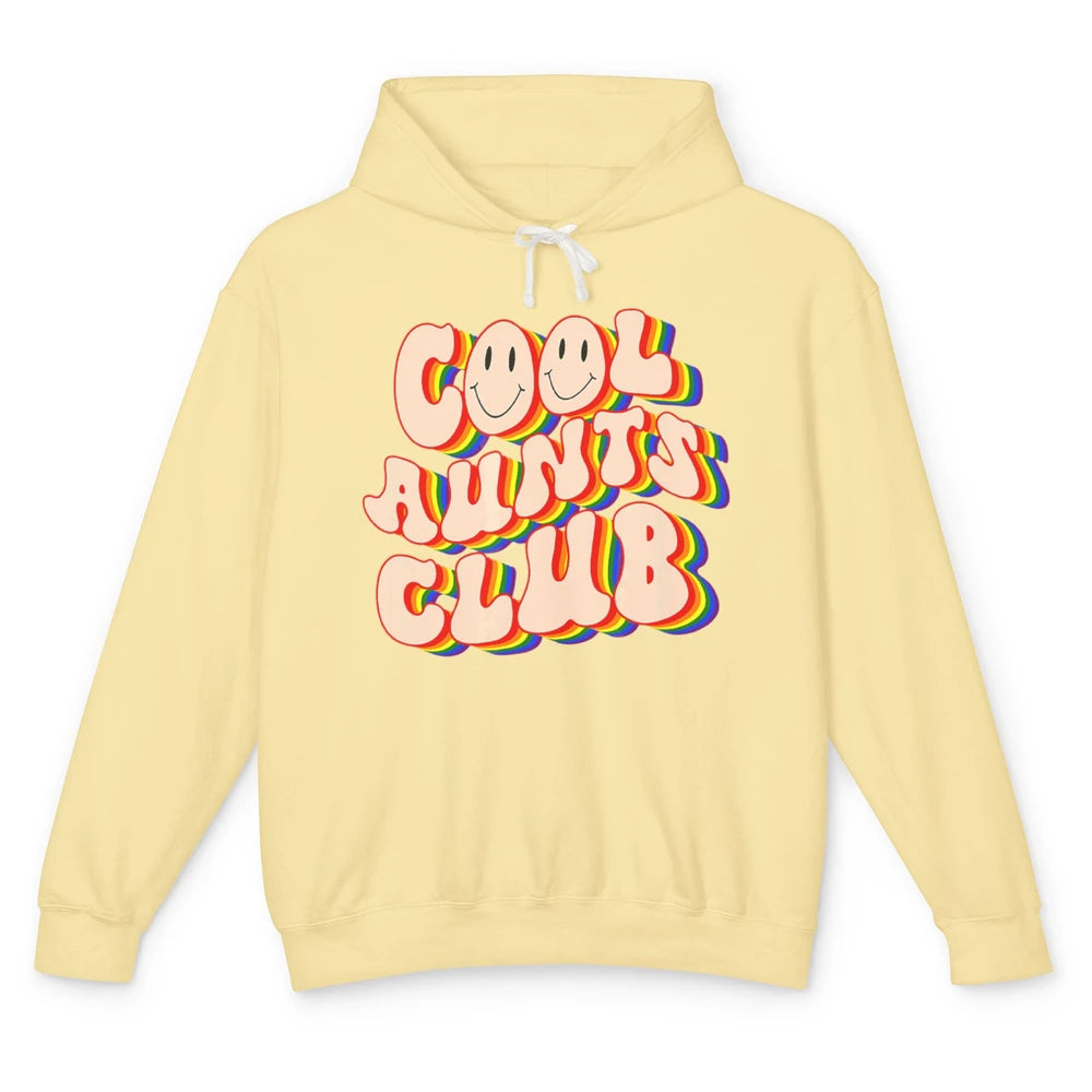 Groovy Cool Aunts Club LGBTQ Pride Member Aunt Sister Friend Unisex Lightweight Hoodie