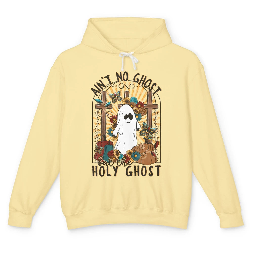 Ain't No Ghost But The Holy Ghost Spooky Christian Halloween Unisex Lightweight Hoodie