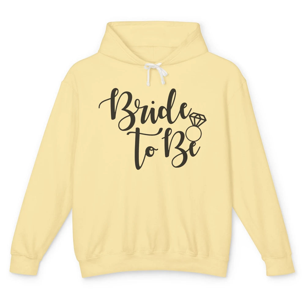 Bride To Be Wedding Ring Future Mrs. Engagement Bachelorette Unisex Lightweight Hoodie