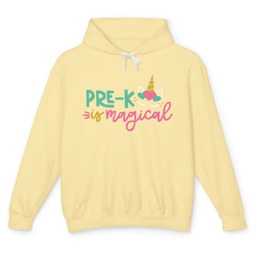 Unicorn Pre-K is Magical Preschool Squad Teacher Student Unisex Lightweight Hoodie